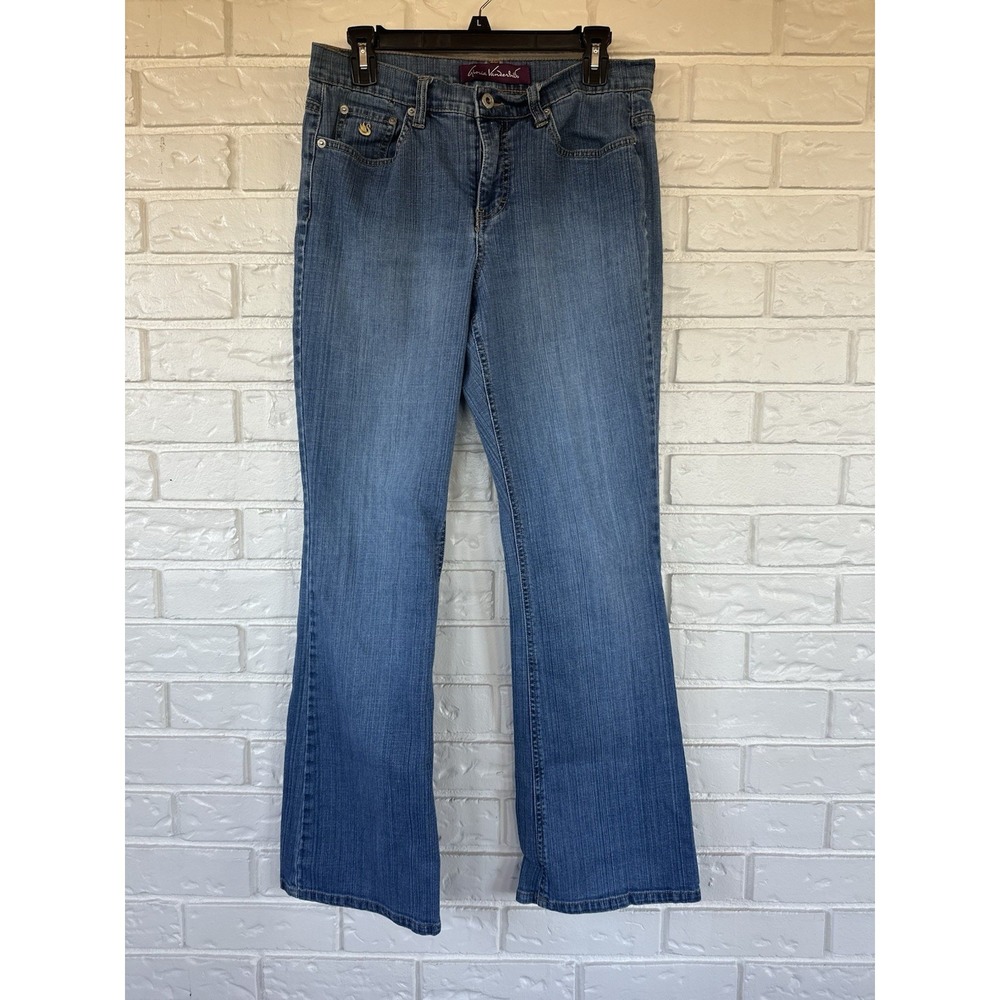 Gloria Vanderbilt Perfect Fit Womens Size 8 Blue Denim‎ Straight Leg Cotton Blen